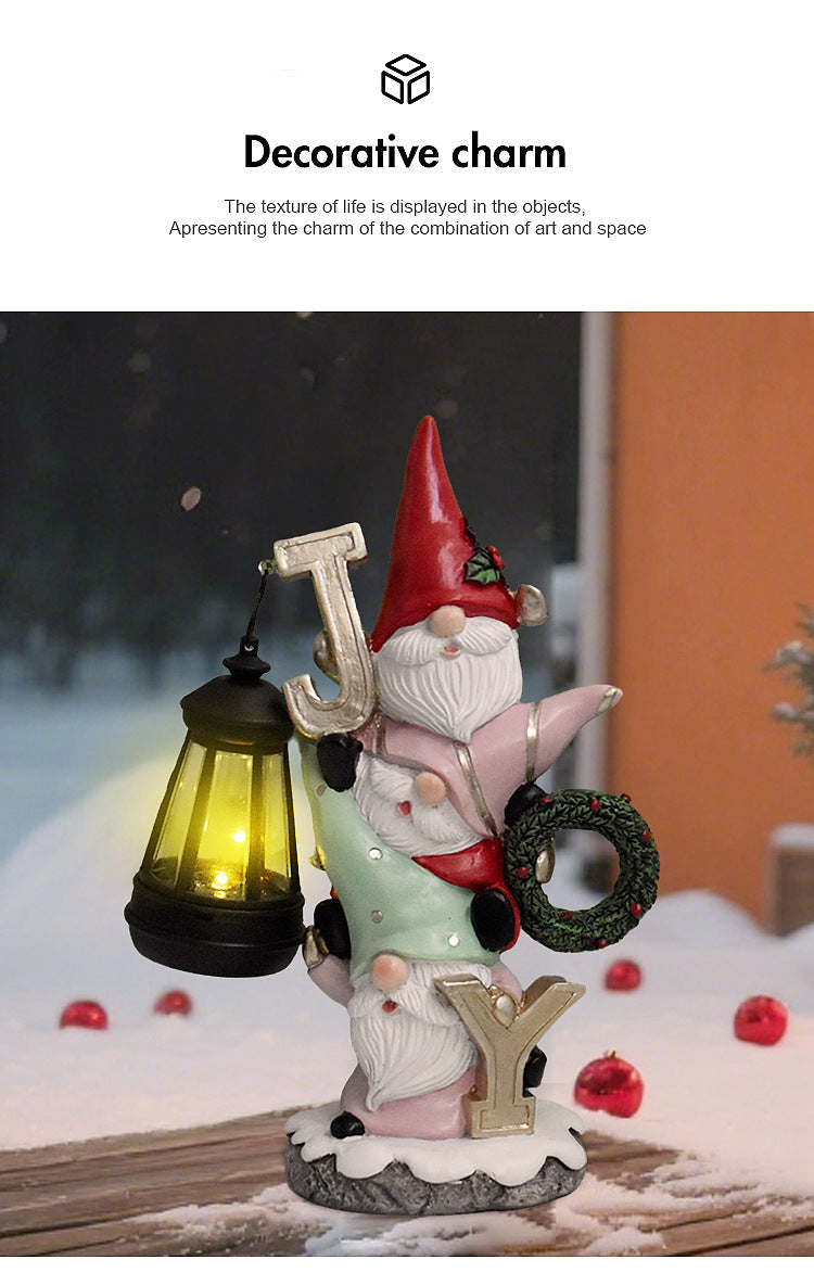 Santa Claus Garden Lights, Christmas Gnomes, Outdoor Decorative Ornaments, Garden Statues, Dwarf Crafts