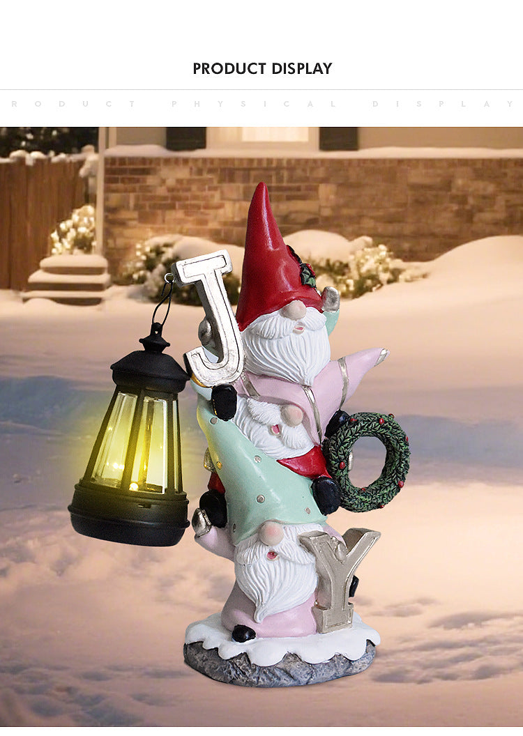 Santa Claus Garden Lights, Christmas Gnomes, Outdoor Decorative Ornaments, Garden Statues, Dwarf Crafts