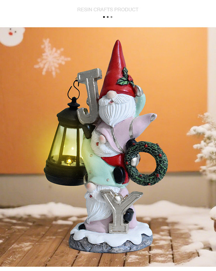 Santa Claus Garden Lights, Christmas Gnomes, Outdoor Decorative Ornaments, Garden Statues, Dwarf Crafts