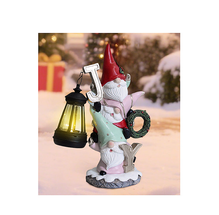 Santa Claus Garden Lights, Christmas Gnomes, Outdoor Decorative Ornaments, Garden Statues, Dwarf Crafts
