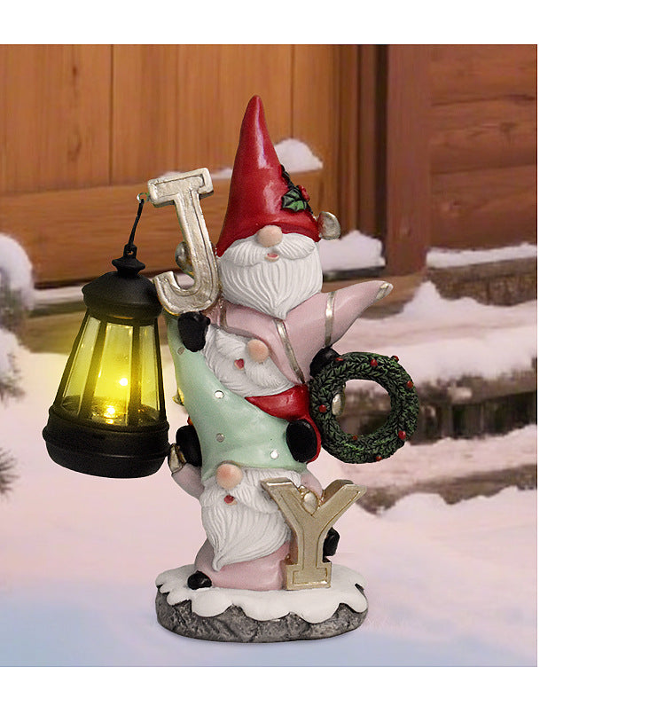 Santa Claus Garden Lights, Christmas Gnomes, Outdoor Decorative Ornaments, Garden Statues, Dwarf Crafts