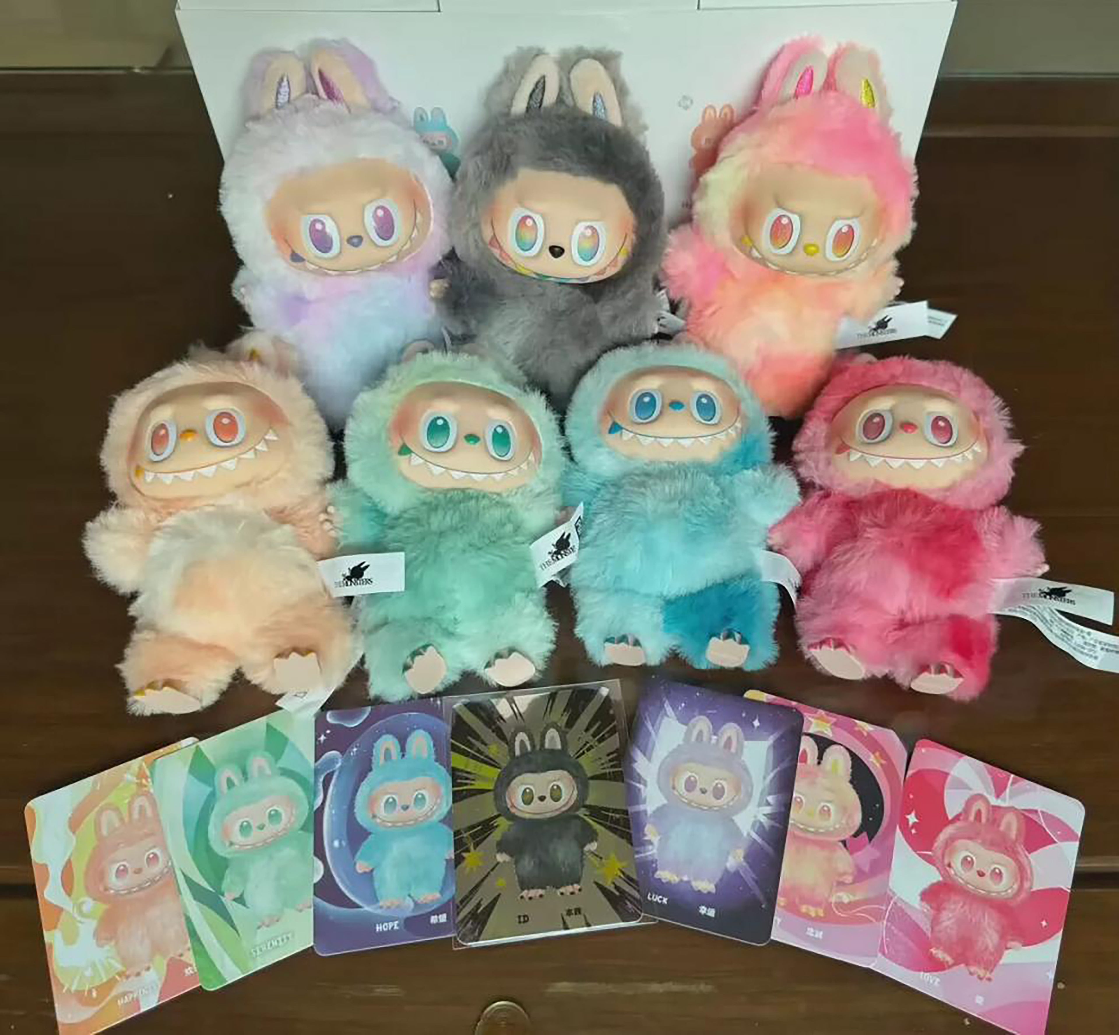 Premium Version Labubu 3.0 "High-Energy Ahead" Series Blind Box - Labubu Macaron Series 3 Plush Doll Keychain